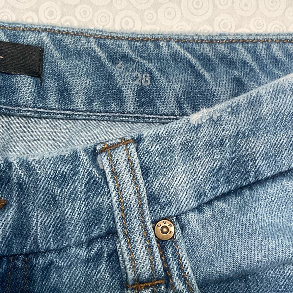 LVPL Embroidered Crop Wide Leg Denim Heathstone Jeans - Picture 5 of 8